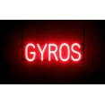 thumbnail image 1 of SpellBrite GYROS LED Sign for Business. 21.3" x 6.3" Red GYROS Sign Has Neon Sign Look With Energy Efficient LED Light Source. Visible from 500+ Feet, 8 Animation Settings., 1 of 4
