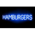 thumbnail image 1 of SpellBrite HAMBURGERS LED Sign for Business. 40.0" x 6.3" Blue HAMBURGERS Sign Has Neon Sign Look With Energy Efficient LED Light Source. Visible from 500+ Feet, 8 Animation Settings., 1 of 4