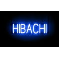 thumbnail image 1 of SpellBrite HIBACHI LED Sign for Business. 23.2" x 6.3" Blue HIBACHI Sign Has Neon Sign Look With Energy Efficient LED Light Source. Visible from 500+ Feet, 8 Animation Settings., 1 of 4