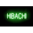 thumbnail image 1 of SpellBrite HIBACHI LED Sign for Business. 23.2" x 6.3" Green HIBACHI Sign Has Neon Sign Look With Energy Efficient LED Light Source. Visible from 500+ Feet, 8 Animation Settings., 1 of 4