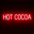 thumbnail image 1 of SpellBrite HOT COCOA LED Sign for Business. 35.0" x 6.3" Red HOT COCOA Sign Has Neon Sign Look With Energy Efficient LED Light Source. Visible from 500+ Feet, 8 Animation Settings., 1 of 4