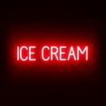 thumbnail image 1 of SpellBrite ICE CREAM LED Sign for Business. 31.7" x 6.3" Red ICE CREAM Sign Has Neon Sign Look With Energy Efficient LED Light Source. Visible from 500+ Feet, 8 Animation Settings., 1 of 4