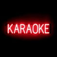 thumbnail image 1 of SpellBrite KARAOKE LED Sign for Business. 28.6" x 6.3" Red KARAOKE Sign Has Neon Sign Look With Energy Efficient LED Light Source. Visible from 500+ Feet, 8 Animation Settings., 1 of 7