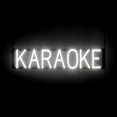 thumbnail image 1 of SpellBrite KARAOKE LED Sign for Business. 28.6" x 6.3" White KARAOKE Sign Has Neon Sign Look With Energy Efficient LED Light Source. Visible from 500+ Feet, 8 Animation Settings., 1 of 7
