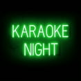 thumbnail image 1 of SpellBrite KARAOKE NIGHT LED Sign for Business. 28.6" x 15" Green KARAOKE NIGHT Sign Has Neon Sign Look With Energy Efficient LED Light Source. Visible from 500+ Feet, 8 Animation Settings., 1 of 4