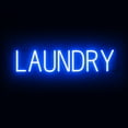 thumbnail image 1 of SpellBrite LAUNDRY LED Sign for Business. 28.4" x 6.3" Blue LAUNDRY Sign Has Neon Sign Look With Energy Efficient LED Light Source. Visible from 500+ Feet, 8 Animation Settings., 1 of 4
