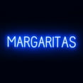 thumbnail image 1 of SpellBrite MARGARITAS LED Sign for Business. 38.7" x 6.3" Blue MARGARITAS Sign Has Neon Sign Look With Energy Efficient LED Light Source. Visible from 500+ Feet, 8 Animation Settings., 1 of 4