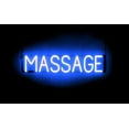 thumbnail image 1 of SpellBrite MASSAGE LED Sign for Business. 29.6" x 6.3" Blue MASSAGE Sign Has Neon Sign Look With Energy Efficient LED Light Source. Visible from 500+ Feet, 8 Animation Settings., 1 of 4