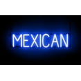 thumbnail image 1 of SpellBrite MEXICAN LED Sign for Business. 26.9" x 6.3" Blue MEXICAN Sign Has Neon Sign Look With Energy Efficient LED Light Source. Visible from 500+ Feet, 8 Animation Settings., 1 of 4