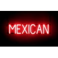 thumbnail image 1 of SpellBrite MEXICAN LED Sign for Business. 26.9" x 6.3" Red MEXICAN Sign Has Neon Sign Look With Energy Efficient LED Light Source. Visible from 500+ Feet, 8 Animation Settings., 1 of 4