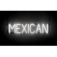 thumbnail image 1 of SpellBrite MEXICAN LED Sign for Business. 26.9" x 6.3" White MEXICAN Sign Has Neon Sign Look With Energy Efficient LED Light Source. Visible from 500+ Feet, 8 Animation Settings., 1 of 4
