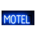 thumbnail image 1 of SpellBrite MOTEL LED Sign for Business. 20.8" x 6.3" Blue MOTEL Sign Has Neon Sign Look With Energy Efficient LED Light Source. Visible from 500+ Feet, 8 Animation Settings., 1 of 4