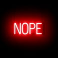 thumbnail image 1 of SpellBrite NOPE LED Sign for Business. 16.5" x 6.3" Red NOPE Sign Has Neon Sign Look With Energy Efficient LED Light Source. Visible from 500+ Feet, 8 Animation Settings., 1 of 4