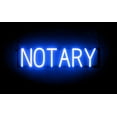 thumbnail image 1 of SpellBrite NOTARY LED Sign for Business. 25.3" x 6.3" Blue NOTARY Sign Has Neon Sign Look With Energy Efficient LED Light Source. Visible from 500+ Feet, 8 Animation Settings., 1 of 4