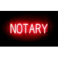 thumbnail image 1 of SpellBrite NOTARY LED Sign for Business. 25.3" x 6.3" Red NOTARY Sign Has Neon Sign Look With Energy Efficient LED Light Source. Visible from 500+ Feet, 8 Animation Settings., 1 of 4