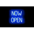 thumbnail image 1 of SpellBrite NOW OPEN LED Sign for Business. 16.5" x 15.0" Blue NOW OPEN Sign Has Neon Sign Look With Energy Efficient LED Light Source. Visible from 500+ Feet, 8 Animation Settings., 1 of 4