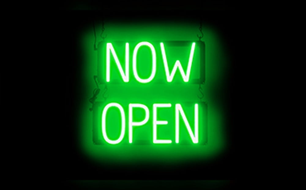SpellBrite NOW OPEN LED Sign for Business. 16.5