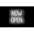 thumbnail image 1 of SpellBrite NOW OPEN LED Sign for Business. 16.5" x 15.0" White NOW OPEN Sign Has Neon Sign Look With Energy Efficient LED Light Source. Visible from 500+ Feet, 8 Animation Settings., 1 of 4