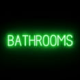 thumbnail image 1 of SpellBrite Neon-LED BATHROOMS Sign With Dimming Capability. LED Bathroom Signs for Businesses, Restaurants, and More, 37 inches, Green, 1 of 4