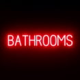 thumbnail image 1 of SpellBrite Neon-LED BATHROOMS Sign With Dimming Capability. LED Bathroom Signs for Businesses, Restaurants, and More, 37 inches, Red, 1 of 4