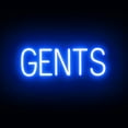thumbnail image 1 of SpellBrite Neon-LED GENTS Sign With Dimming Capability. LED Bathroom Signs for Businesses, Restaurants, and More, 20 inches, Blue, 1 of 4
