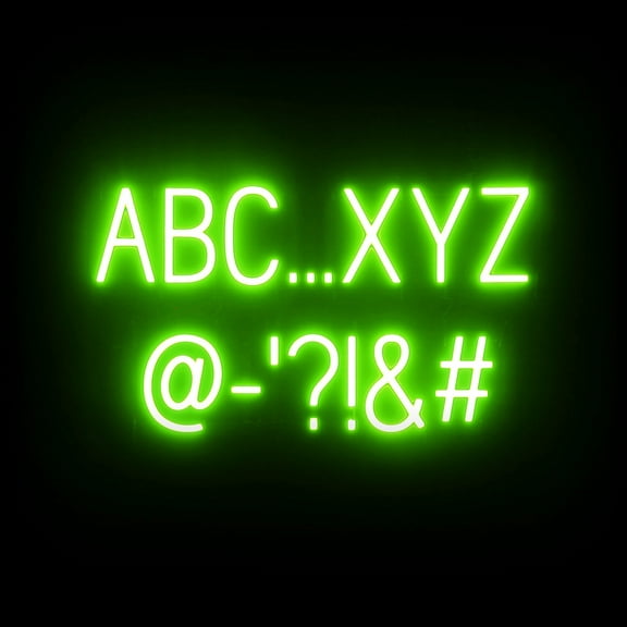 SpellBrite Neon-LED Letter 77 piece Sign Kit in Green: DIY Changeable LED Letters to Create Hundreds of Different Ultra-Bright, Neon-Like LED Signs for Your Business, Storefront, Restaurant, and More!