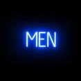 thumbnail image 1 of SpellBrite Neon-LED MEN Sign With Dimming Capability. LED Bathroom Signs for Businesses, Restaurants, and More, 14 inches, Blue, 1 of 4