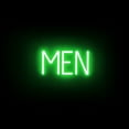 thumbnail image 1 of SpellBrite Neon-LED MEN Sign With Dimming Capability. LED Bathroom Signs for Businesses, Restaurants, and More, 14 inches, Green, 1 of 4