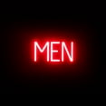 thumbnail image 1 of SpellBrite Neon-LED MEN Sign With Dimming Capability. LED Bathroom Signs for Businesses, Restaurants, and More, 14 inches, Red, 1 of 4
