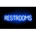 thumbnail image 1 of SpellBrite Neon-LED RESTROOMS Sign With Dimming Capability. LED Bathroom Signs for Businesses, Restaurants, and More, 36 inches, Blue, 1 of 4