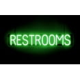thumbnail image 1 of SpellBrite Neon-LED RESTROOMS Sign With Dimming Capability. LED Bathroom Signs for Businesses, Restaurants, and More, 36 inches, Green, 1 of 4
