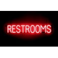 thumbnail image 1 of SpellBrite Neon-LED RESTROOMS Sign With Dimming Capability. LED Bathroom Signs for Businesses, Restaurants, and More, 36 inches, Red, 1 of 4
