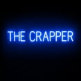 thumbnail image 1 of SpellBrite Neon-LED THE CRAPPER Sign With Dimming Capability. LED Bathroom Signs for Businesses, Restaurants, and More, 40 inches, Blue, 1 of 4