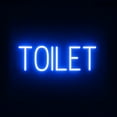 thumbnail image 1 of SpellBrite Neon-LED TOILET Sign With Dimming Capability. LED Bathroom Signs for Businesses, Restaurants, and More, 21 inches, Blue, 1 of 4