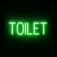 thumbnail image 1 of SpellBrite Neon-LED TOILET Sign With Dimming Capability. LED Bathroom Signs for Businesses, Restaurants, and More, 21 inches, Green, 1 of 4