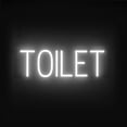 thumbnail image 1 of SpellBrite Neon-LED TOILET Sign With Dimming Capability. LED Bathroom Signs for Businesses, Restaurants, and More, 21 inches, White, 1 of 4