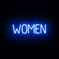 thumbnail image 1 of SpellBrite Neon-LED WOMEN Sign With Dimming Capability. LED Bathroom Signs for Businesses, Restaurants, and More, 23 inches, Blue, 1 of 4