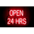 thumbnail image 1 of SpellBrite OPEN 24 HRS LED Sign for Business. 16.5" x 15.0" Red OPEN 24 HRS Sign Has Neon Sign Look With Energy Efficient LED Light Source. Visible from 500+ Feet, 8 Animation Settings., 1 of 4