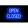 thumbnail image 1 of SpellBrite OPEN CLOSED LED Sign for Business. 23.8" x 15.0" Blue OPEN CLOSED Sign Has Neon Sign Look With Energy Efficient LED Light Source. Visible from 500+ Feet, 8 Animation Settings., 1 of 4