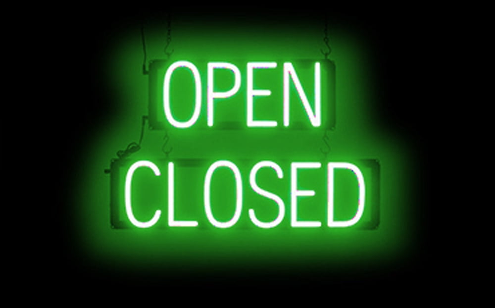 SpellBrite OPEN CLOSED LED Sign for Business. 23.8