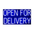 thumbnail image 1 of SpellBrite OPEN FOR DELIVERY LED Sign for Business. 29.3" x 15.0" Blue OPEN FOR DELIVERY Sign Has Neon Sign Look With Energy Efficient LED Light Source. Visible from 500+ Feet, 8 Animation Settings., 1 of 4