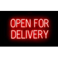 thumbnail image 1 of SpellBrite OPEN FOR DELIVERY LED Sign for Business. 29.3" x 15.0" Red OPEN FOR DELIVERY Sign Has Neon Sign Look With Energy Efficient LED Light Source. Visible from 500+ Feet, 8 Animation Settings., 1 of 4