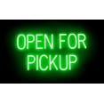 thumbnail image 1 of SpellBrite OPEN FOR PICKUP LED Sign for Business. 29.3" x 15.0" Green OPEN FOR PICKUP Sign Has Neon Sign Look With Energy Efficient LED Light Source. Visible from 500+ Feet, 8 Animation Settings., 1 of 4