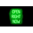 thumbnail image 1 of SpellBrite OPEN RIGHT NOW LED Sign for Business. 18.1" x 23.8" Green OPEN RIGHT NOW Sign Has Neon Sign Look With Energy Efficient LED Light Source. Visible from 500+ Feet, 8 Animation Settings., 1 of 4