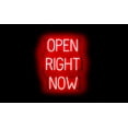 thumbnail image 1 of SpellBrite OPEN RIGHT NOW LED Sign for Business. 18.1" x 23.8" Red OPEN RIGHT NOW Sign Has Neon Sign Look With Energy Efficient LED Light Source. Visible from 500+ Feet, 8 Animation Settings., 1 of 4