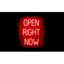 SpellBrite OPEN RIGHT NOW LED Sign for Business. 18.1" x 23.8" Red OPEN RIGHT NOW Sign Has Neon Sign Look With Energy Efficient LED Light Source. Visible from 500  Feet, 8 Animation Settings.