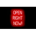 thumbnail image 1 of SpellBrite OPEN RIGHT NOW! LED Sign for Business. 18.1" x 23.8" Red OPEN RIGHT NOW! Sign Has Neon Sign Look With Energy Efficient LED Light Source. Visible from 500+ Feet, 8 Animation Settings., 1 of 4