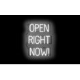 thumbnail image 1 of SpellBrite OPEN RIGHT NOW! LED Sign for Business. 18.1" x 23.8" White OPEN RIGHT NOW! Sign Has Neon Sign Look With Energy Efficient LED Light Source. Visible from 500+ Feet, 8 Animation Settings., 1 of 4