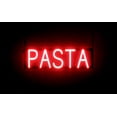 thumbnail image 1 of SpellBrite PASTA LED Sign for Business. 21.2" x 6.3" Red PASTA Sign Has Neon Sign Look With Energy Efficient LED Light Source. Visible from 500+ Feet, 8 Animation Settings., 1 of 4