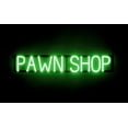 thumbnail image 1 of SpellBrite PAWN SHOP LED Sign for Business. 36.0" x 6.3" Green PAWN SHOP Sign Has Neon Sign Look With Energy Efficient LED Light Source. Visible from 500+ Feet, 8 Animation Settings., 1 of 4
